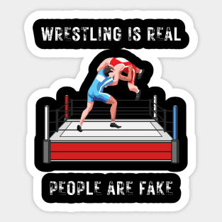 funny wrestling Sticker